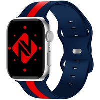 Nalia Smartwatch-Armband Apple Watch 38mm/40mm/41mm, Gestreiftes Silikon Ersatzband / für Sport Fitness Uhr / Atmungsaktiv von Nalia