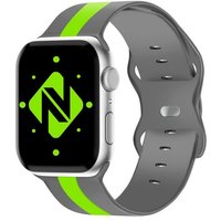 Nalia Smartwatch-Armband Apple Watch 38mm/40mm/41mm, Gestreiftes Silikon Ersatzband / für Sport Fitness Uhr / Atmungsaktiv von Nalia