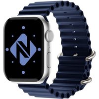 Nalia Smartwatch-Armband Apple Watch 38mm/40mm/41mm, Ocean Style Sportarmband / Silikon Ersatzband / Metall-Ring Verschluss von Nalia