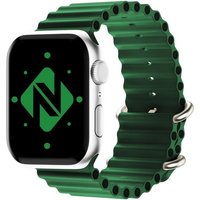 Nalia Smartwatch-Armband Apple Watch 38mm/40mm/41mm, Ocean Style Sportarmband / Silikon Ersatzband / Metall-Ring Verschluss von Nalia