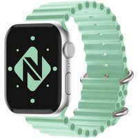 Nalia Smartwatch-Armband Apple Watch 38mm/40mm/41mm, Ocean Style Sportarmband / Silikon Ersatzband / Metall-Ring Verschluss von Nalia