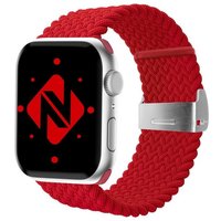 Nalia Smartwatch-Armband Apple Watch 42mm/44mm/45mm/49mm, Flecht-Stoff Uhr Ersatzband / Metall-Schließe / Stufenlos verstellbar von Nalia