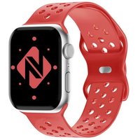 Nalia Smartwatch-Armband Apple Watch 42mm/44mm/45mm/49mm, Gelochtes Silikon Ersatzband / für Sport Fitness Uhr / Atmungsaktiv von Nalia