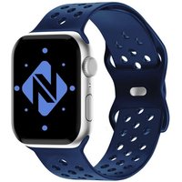 Nalia Smartwatch-Armband Apple Watch 42mm/44mm/45mm/49mm, Gelochtes Silikon Ersatzband / für Sport Fitness Uhr / Atmungsaktiv von Nalia