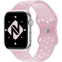 Nalia Smartwatch-Armband Apple Watch 42mm/44mm/45mm/49mm, Gelochtes Silikon Ersatzband / für Sport Fitness Uhr / Atmungsaktiv von Nalia