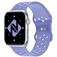 Nalia Smartwatch-Armband Apple Watch 42mm/44mm/45mm/49mm, Gelochtes Silikon Ersatzband / für Sport Fitness Uhr / Atmungsaktiv von Nalia