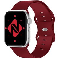 Nalia Smartwatch-Armband Apple Watch 42mm/44mm/45mm/49mm, Silikon Ersatzband / für Sport & Fitness Uhr / Atmungsaktiv / Outdoor von Nalia