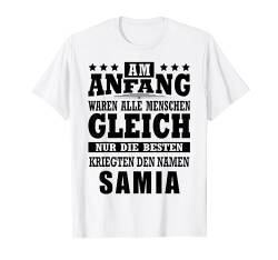Name Samia Vorname Namensgeschenke Namenstag Fun T-Shirt von Name Vorname Spruch Die Besten Kriegen Name Fun