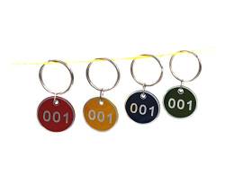 NanTun Aluminum Alloy Metal Key Tag Set, Number ID Tags Key Chain, Numbered Key Rings, 4 Sets (40 pieces) - Mix Colours -1 to 10 von NanTun