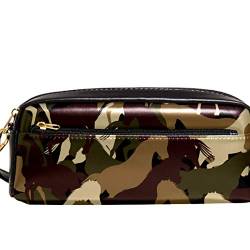 Große Kapazität Bleistift Tasche Schreibwaren Tasche Halter für High School College und Büro, Camouflage Pferd Muster Idee Geschenk für Teenager Studenten von Nananma