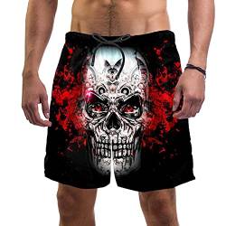 Nananma Badehose mit Totenkopf-Motiv, für Herren, Größe L, mehrfarbig, XL-XXL von Nananma