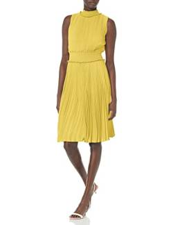 Nanette Nanette Lepore Damen Gesmoktes Damenkleid mit hohem Halsausschnitt Kleid, Laurelleaf, 44 von Nanette Nanette Lepore