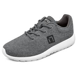 Nanga Wool Sneaker Men - Leichte Merino Woll-Sneaker für Freizeit, Sport & Arbeit, Atmungsaktive Herren Schuhe mit Wechsel-Fußbett von Nanga