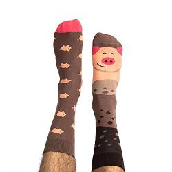 Nanushki Damen Herren Socken | Lustige Außergewöhnliche Socken | Witzig Socken Verrückt | 3 Größen | OEKO-TEX (36-39, Piggy) von Nanushki