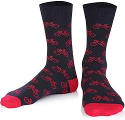 Nanushki unisex lustige verrückte Motiv Socken Fahrrad Radfahren (40-43, Wheels Fortune) von Nanushki