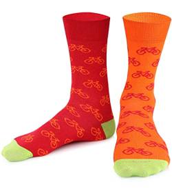 Nanushki unisex lustige verrückte Motiv Socken Fahrrad Radfahren (Sunride, 44-46, numeric_44) von Nanushki