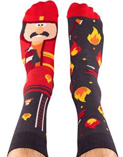 Nanushki unisex lustige verrückte Motiv Socken Feuerwehrmann (36-39, Forrest McBurney) von Nanushki