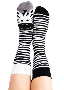 Nanushki unisex lustige verrückte Motiv Socken - Lady Zebra - gestreifte Socken (Lady Zebra, 40-43) von Nanushki