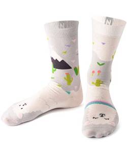 Nanushki unisex lustige verrückte Motiv Socken Lama (40-43 EU, Llamacita) von Nanushki