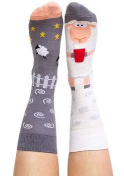 Nanushki unisex lustige verrückte Motiv Socken - Star Sheep - Schaf, Gute Nacht (Star Sheep, 44-46) von Nanushki