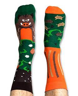 Nanushki unisex lustige verrückte Motiv Socken der Eber (36-39 EU, Jason Boarne) von Nanushki
