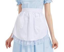 Nanxson Damen Bauwolle Küchenschürze Küchenschürze Maid Kostüm Taillenschürze Half Schürze mit 2 Taschen CF3130 von Nanxson