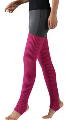 Nanxson Damen Beinwärmer Winter Gerippt Gestrickt Beinstulpen Strumpf für 80er Jahre Party Dance Sport Yoga TTW0072 (rose) von Nanxson