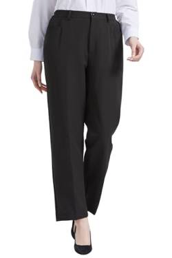 Nanxson Damen Hose Arbeitshose Anzughose für Damen Business lässig Hose 2 Tasche mit elastische Taille CFM2017 Schwarz 3XL von Nanxson