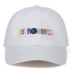 ASTROWORLD Dad Hat 100% Baumwolle Hochwertige Stickerei Astroworld Baseball Cap Unisex Travis Scott (Color : White, Size : Adjustable) von Nanyin