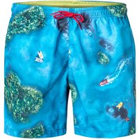 NAPAPIJRI Herren Badeshorts blau Mikrofaser Mit Prints von Napapijri