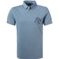 NAPAPIJRI Herren Polo-Shirt blau Baumwoll-Jersey von Napapijri