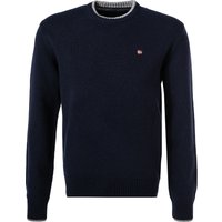 NAPAPIJRI Herren Pullover blau Wolle unifarben von Napapijri