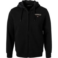 NAPAPIJRI Herren Sweatjacke schwarz Baumwolle Logo und Motiv von Napapijri