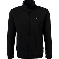 NAPAPIJRI Herren Sweatjacke schwarz Baumwolle unifarben von Napapijri