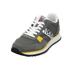 Napapijri Herren Schnürhalbschuhe Running Cosmos Sneaker Synthetikkombination Freizeit Elegant Schuhe Logoprint Sneaker weiß/beige/braun von Napapijri