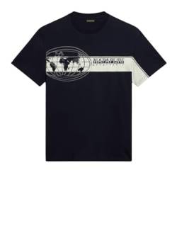 Napapijri Herren T-Shirt V-Neck Blau 3XL von Napapijri
