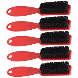 Bartbürste, 5 Stück Multifunktionaler Verstärkter Griff Bartformbürste Nylonborsten Zur Entfernung von Gebrochenem Haar (Rot) von Naroote