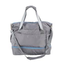 Damen-Sporttasche, Wochenendtasche mit Metallschnallen und Sekundäre Yoga-Tasche (Grey) von Naroote