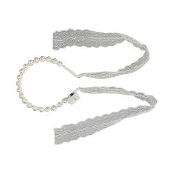 Leuchtende Haarband, sichere LED warmes Licht Flexible Mode Spitze Faux Perle Stirnband für Frauen Hochzeit von Naroote