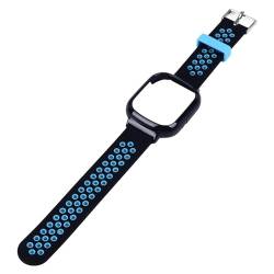 Naroote Ersatz-Armbandabdeckung, Verstellbares Uhrenarmband mit Mehreren Löchern für Sportuhren (Schwarz Blau) von Naroote
