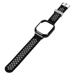 Naroote Ersatz-Armbandabdeckung, Verstellbares Uhrenarmband mit Mehreren Löchern für Sportuhren (Schwarzgrau) von Naroote