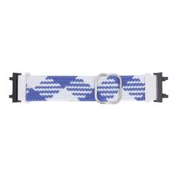 Naroote Geflochtenes Ersatz-Uhrenarmband, Geflochtenes Uhrenarmband, Längenverstellbar, Weich, für Active Edge A2212 (Blau Weiss) von Naroote