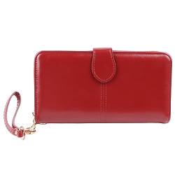 Naroote Lange Damenbrieftasche, Multifunktionale Damenbrieftasche mit RFID-Blockierungstechnologie für Pendeleinkäufe (Freie Größe) von Naroote