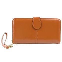 Naroote Lange Damenbrieftasche, Multifunktionale Damenbrieftasche mit RFID-Blockierungstechnologie für Pendeleinkäufe (Freie Größe) von Naroote
