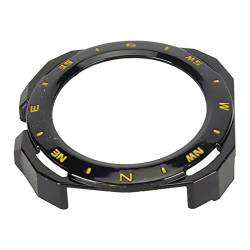 Naroote Smart Watch Bumper Case, Tragbarer Ersatz, Schützende, Genaue Watch Hard PC-Hülle für Männer für Party (Schwarz und Gelb) von Naroote