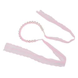 Pinkes Spitzen-Stirnband, schön, hautfreundlich, perfekte Passform, Spitzen-Haarband, langes Band, gebogen, für Party von Naroote
