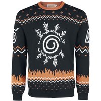 Naruto - Anime Strickpullover - Sign - S bis XXL - für Männer - Größe M - schwarz  - Lizenzierter Fanartikel von Naruto