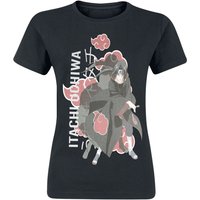 Naruto - Anime T-Shirt - Itachi Akatsuki - S bis XXL - für Damen - Größe S - schwarz  - Lizenzierter Fanartikel von Naruto