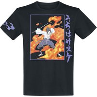 Naruto - Anime T-Shirt - Sasuke - S bis XXL - für Männer - Größe L - schwarz  - Lizenzierter Fanartikel von Naruto