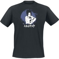 Naruto - Anime T-Shirt - Sasuke - S bis XXL - für Männer - Größe L - schwarz  - Lizenzierter Fanartikel von Naruto